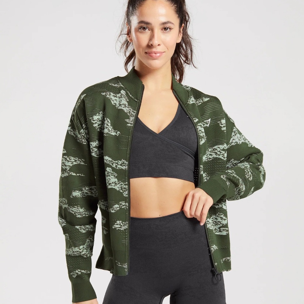 Gymshark Green Camo Jacket